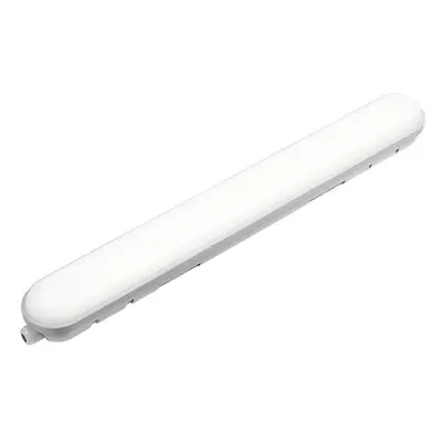 LED svítidlo do vlhkých prostor, 12 W, 1400 lm, 4000 K, šedá, 60 x 7,6 x 6,5 cm