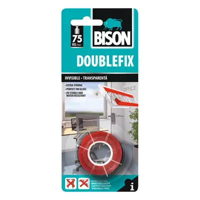 BISON Montážní lepíci páska DOUBLEFIX INVISIBLE 1,5 m x 19 mm