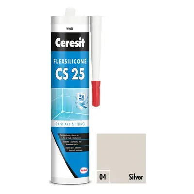 CERESIT CS 25 Sanitární silikon 04 Silver 280 ml