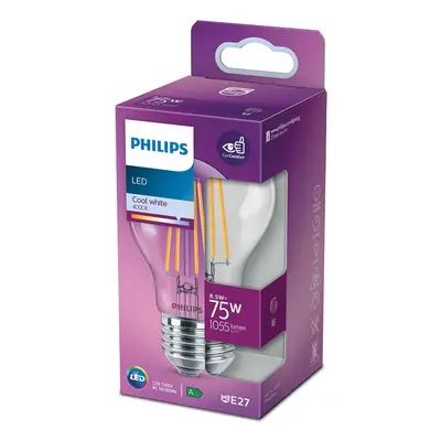 Philips Classic LED žárovka E27, 8,5 W, 1055 lm, 4000 K