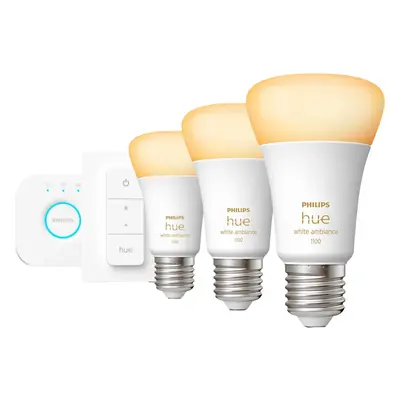 Philips Hue Základní sada 3 ks White Ambiance E27 vč. reg. jasu 3 x 800 lm 75 W