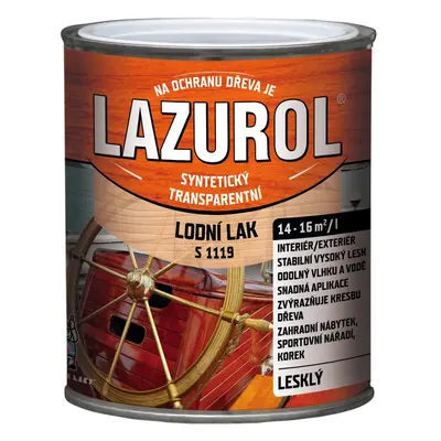 Lazurol Lodní lak S1119 bezbarvý lesklý 750 ml