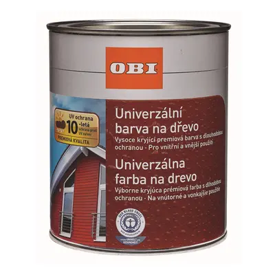 OBI Univerzální barva na dřevo světle šedá 750 ml