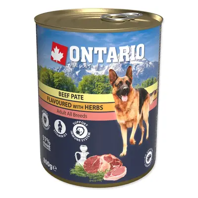 Ontario Konzerva Adult s hovězím paté a bylinkami 800 g