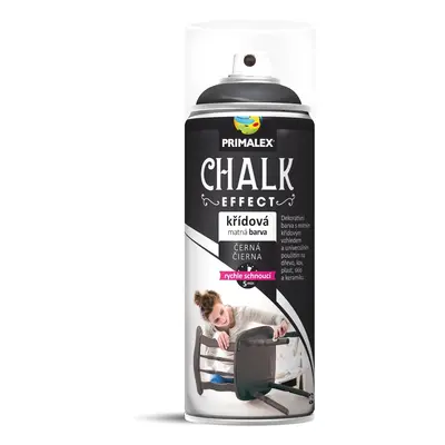 Primalex Křídová matná barva ve spreji Chalk Effect černá 400 ml