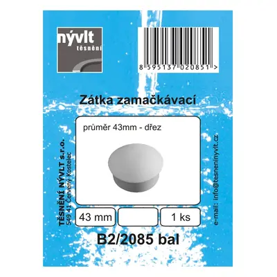 Dřezová zátka průměr 42 mm zamačkávací mechanická 6/4"