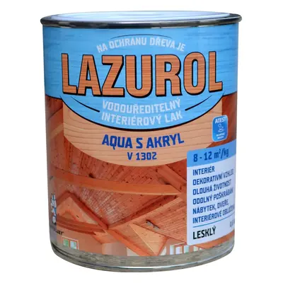 Lazurol Lak na dřevo lesklý Aqua S Akryl V1302 600 g