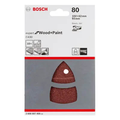 Bosch Papír brusný G 80 sada 10 ks, 102 x 62 mm