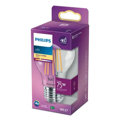 Philips Classic LED žárovka E27, 8,5 W, 1055 lm, 2700 K