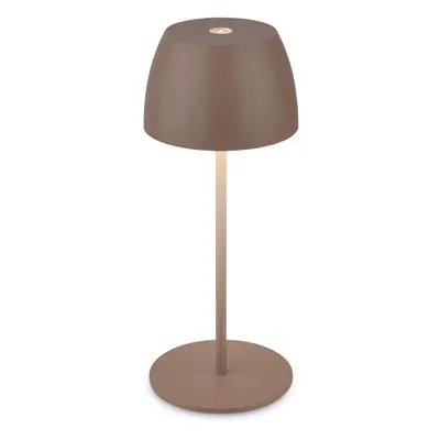 Briloner Dobíjecí stolní lampa Serina Mini 2,5W 150lm 2700K hnědá pr. 8x20 cm