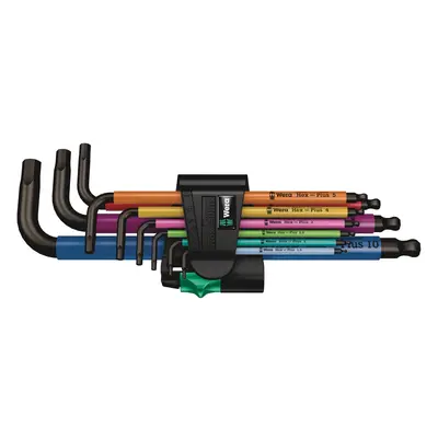 Wera Sada úhlových klíčů 950/9 Hex-Plus Multicolour 1 SB BlackLaser, 9dílná