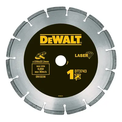 DeWalt Diamantový řezný kotouč segmentový laserem svařovaný DT3743 pr. 230 x 22,