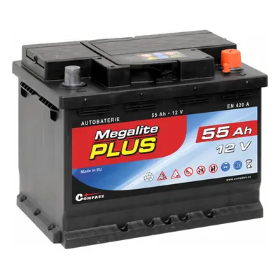 Compass Autobaterie Megalite PLUS 12 V 55 Ah 420 A