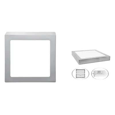 Ecolite LED přisazené svítidlo RAFA 2 chromové 225 x 225 x 30 mm