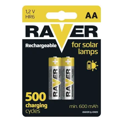 Nabíjecí baterie RAVER 600 mAh HR6 (AA), 2 ks