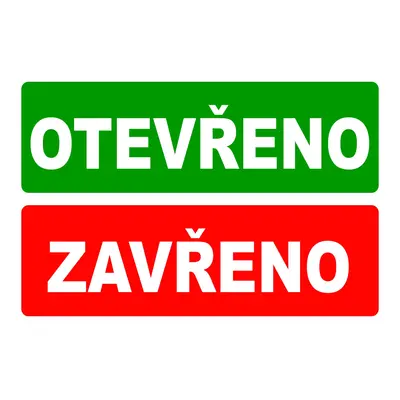 Tabulka Otevřeno / zavřeno 297 mm x 105 mm