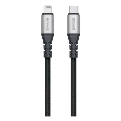 Schwaiger Nezničitelný synchronizační a nabíjecí kabel USB-C/Lightning, 1,2 m