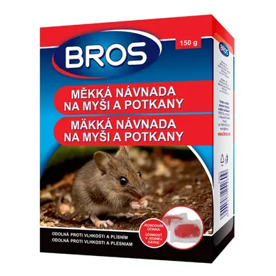 Bros Měkká návnada na myši a potkany rodenticid 150 g