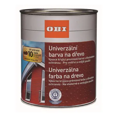 OBI Univerzální barva na dřevo antracitová hedvábně matná 750 ml