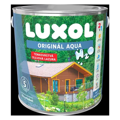 LUXOL Originál Tenkovrstvá olejová lazura AQUA švédská červeň 2,5 l