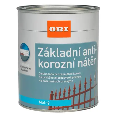 OBI Základní antikorozní barva oxidová červená 2,5 l