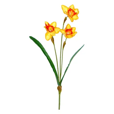 Umělé narcisy 3 květy žluté 57 cm