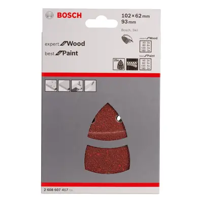 Bosch Papír brusný mix sada 25 ks, 102 x 62 mm