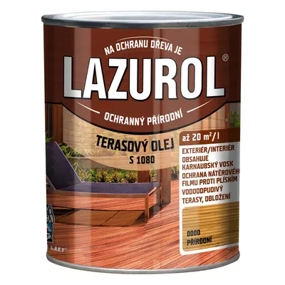 Lazurol Terasový olej S1080 bezbarvý 750 ml