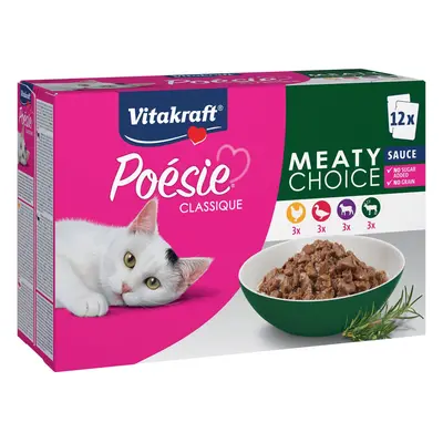 Vitakraft Kapsičky pro kočky Poésie Classique Meaty v omáčce, 12 x 85 g