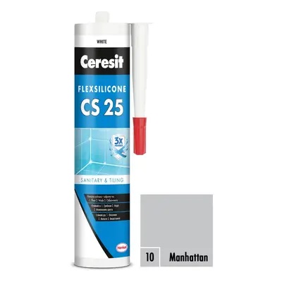 CERESIT CS 25 Sanitární silikon 10 Manhattan 280 ml