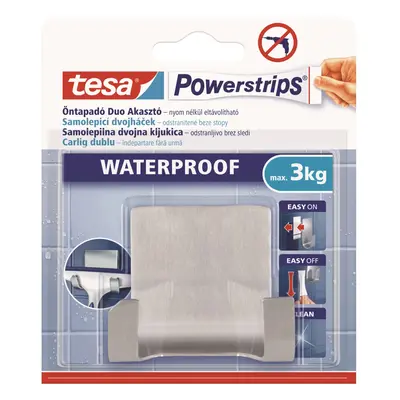 tesa Samolepicí dvojháček Powerstrips Waterproof, nerezová ocel, 1 ks