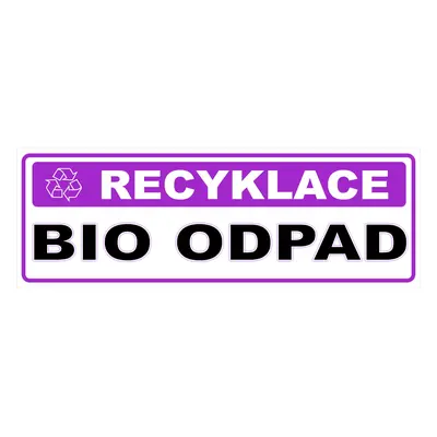 Tabulka Recyklace bio odpad 290 mm x 100 mm