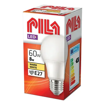 Philips LED žárovka Pila E27, 8 W, 806 lm, 2700 K