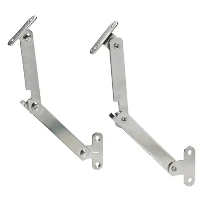 Hettich Mini kování sklopných dvířek, ocel, 130 mm, poniklované, 2 ks