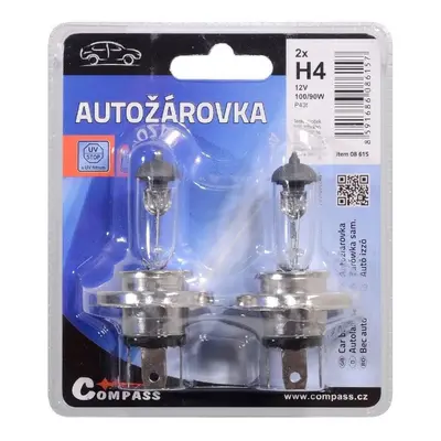 Compass Autožárovka H4 12 V 100 / 90 W, 2 ks