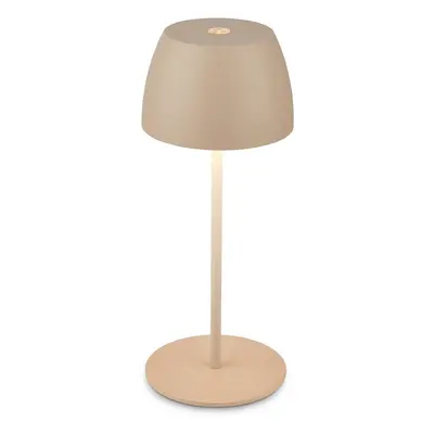 Briloner Dobíjecí stolní lampa Serina Mini 2,5W 150lm 2700K béžová pr. 8x20 cm