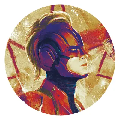 Komar Samolepicí vliesová fototapeta Dot Avengers Captain Marvel Helmet pr.125cm