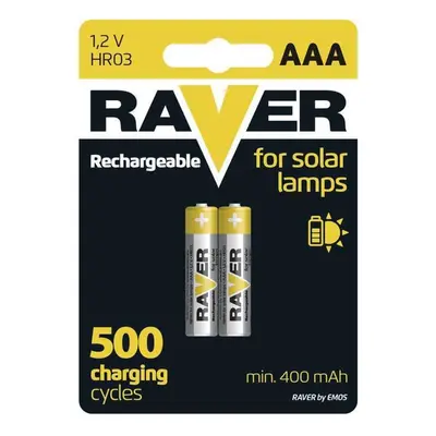 Nabíjecí baterie RAVER 400 mAh HR03 (AAA), 2 ks