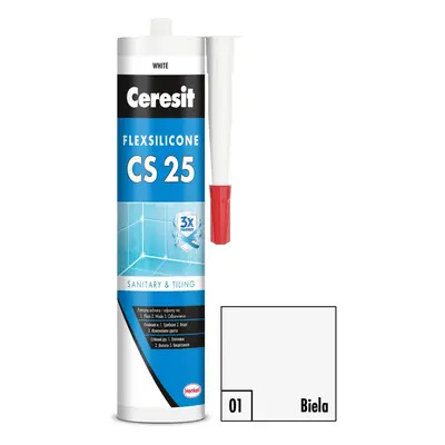 CERESIT CS 25 Sanitární silikon 01 Bílá 280 ml