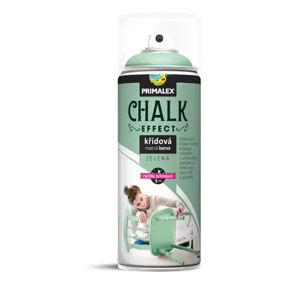 Primalex Křídová matná barva ve spreji Chalk Effect zelená 400 ml