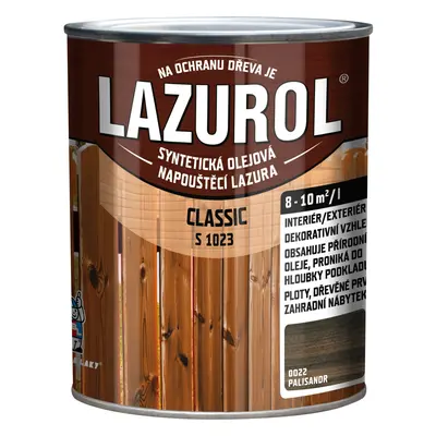 LAZUROL Lazura na dřevo CLASSIC S1023, 0022 palisandr 750 ml