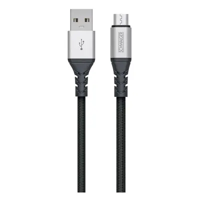 Schwaiger Nezničitelný synchronizační a nabíjecí kabel USB-A/Micro USB, 1,2 m