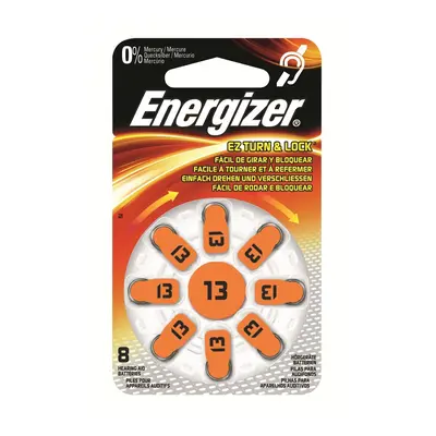 Energizer Baterie pro naslouchací přístroje Zinc Air 13, 8 ks