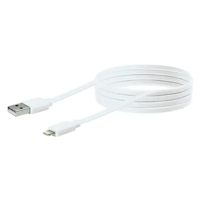 Schwaiger Apple Lightning Plochý kabel bílý 2 m