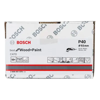 Bosch Papír brusný G 40 sada 50 ks, 93 x 93 mm