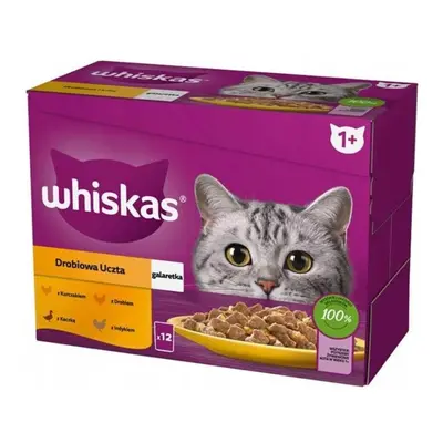 Whiskas Kapsička pro kočky drůbeží v želé, 12 x 85 g