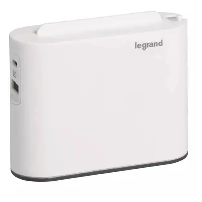 Legrand Rozbočovací zásuvka, 2x 2P, USB A + C, 3 A, bílá-tmavě šedá