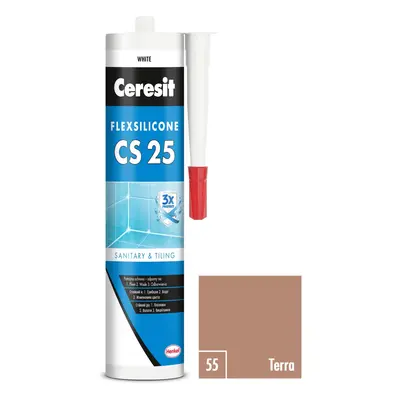 CERESIT CS 25 Sanitární silikon 55 Terra 280 ml