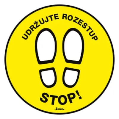 Samolepka STOP! Udržujte rozestup