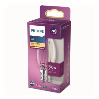 Philips Classic LED žárovka E14, 2 W, 250 lm, 2700 K